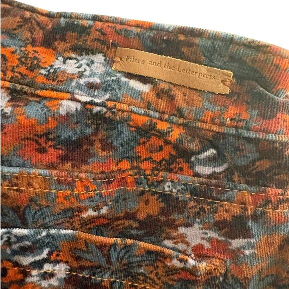 Pilcro Velvet Multicolor Floral Skinny Pants Anthropologie Women’s 4 / 27 - Picture 8 of 13